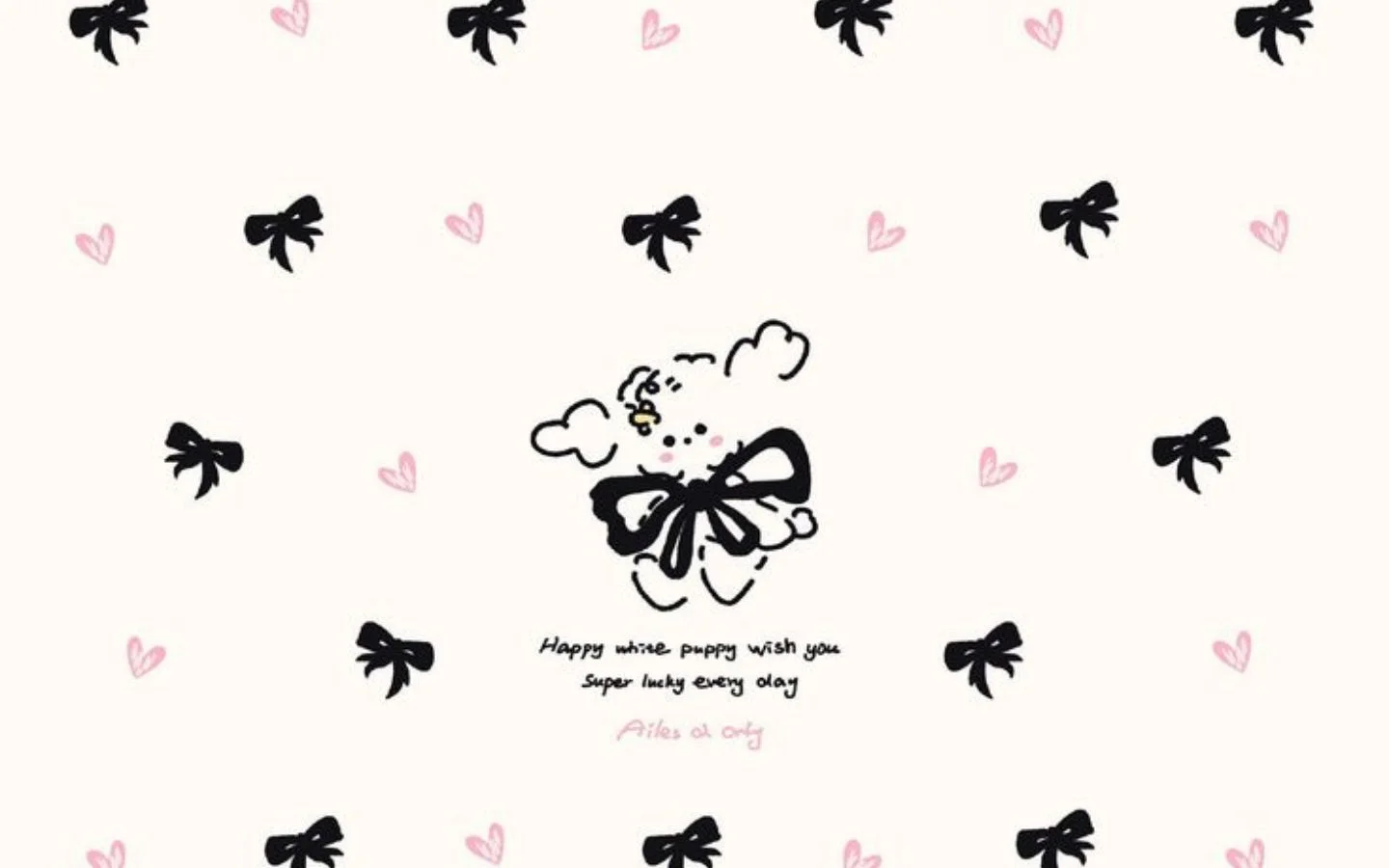 Ảnh nơ cute có chữ