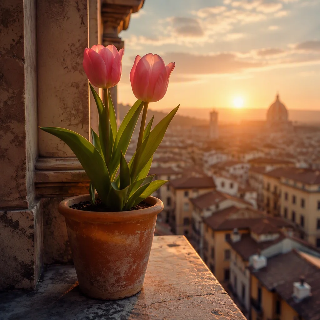 vẽ hoa tulip: gợi ý số 6