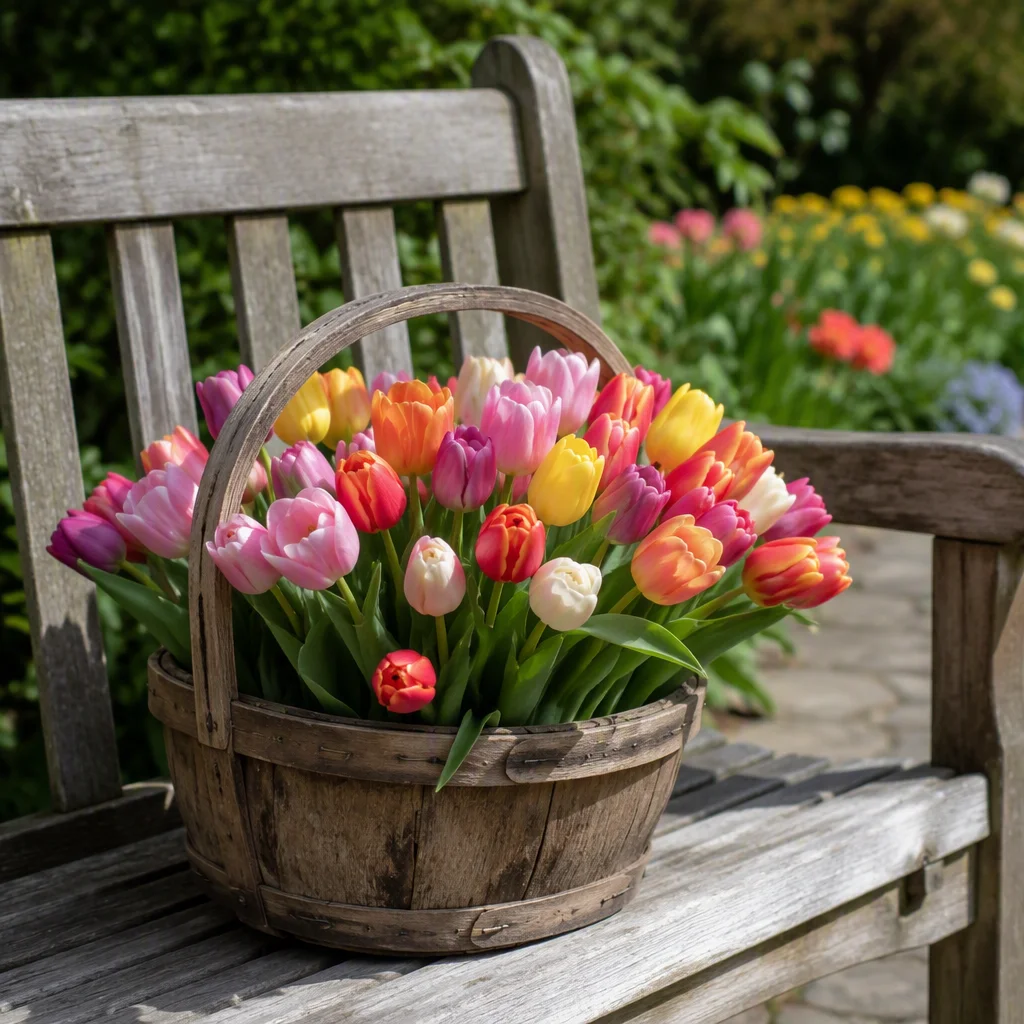 Ảnh 10 minh hoạ vẽ hoa tulip