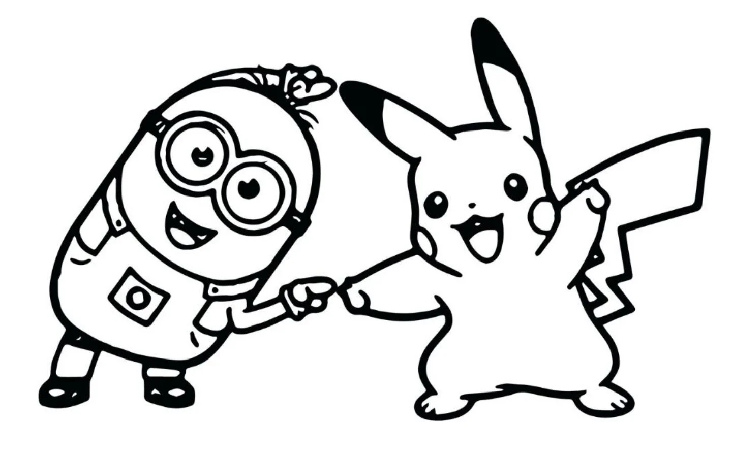 Minion và pikachu