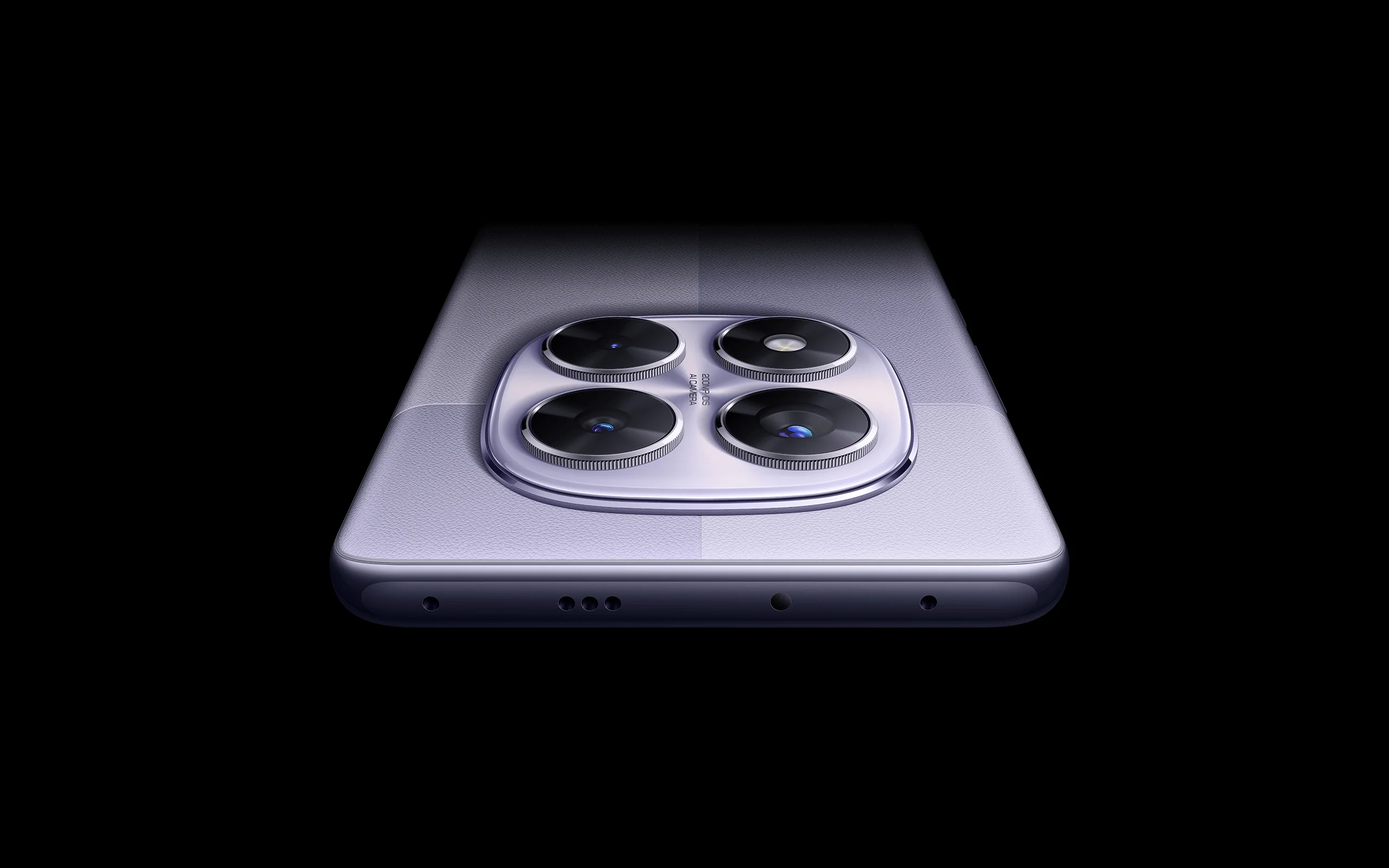 Điện thoại màu tím bạc chụp cận cảnh cụm camera, hình nền điện thoại công nghệ